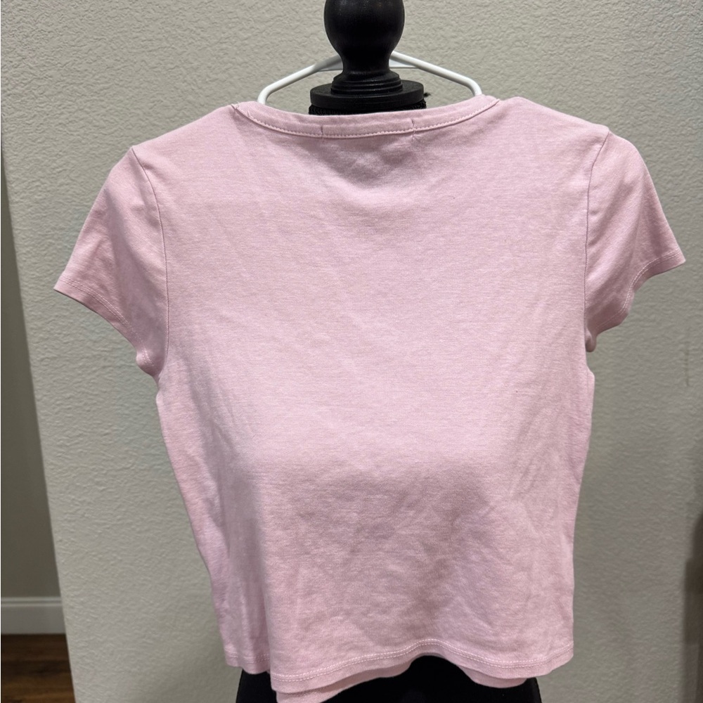 Altar'd State Pink Fitted Crop T-Shirt - Picture 3 of 3